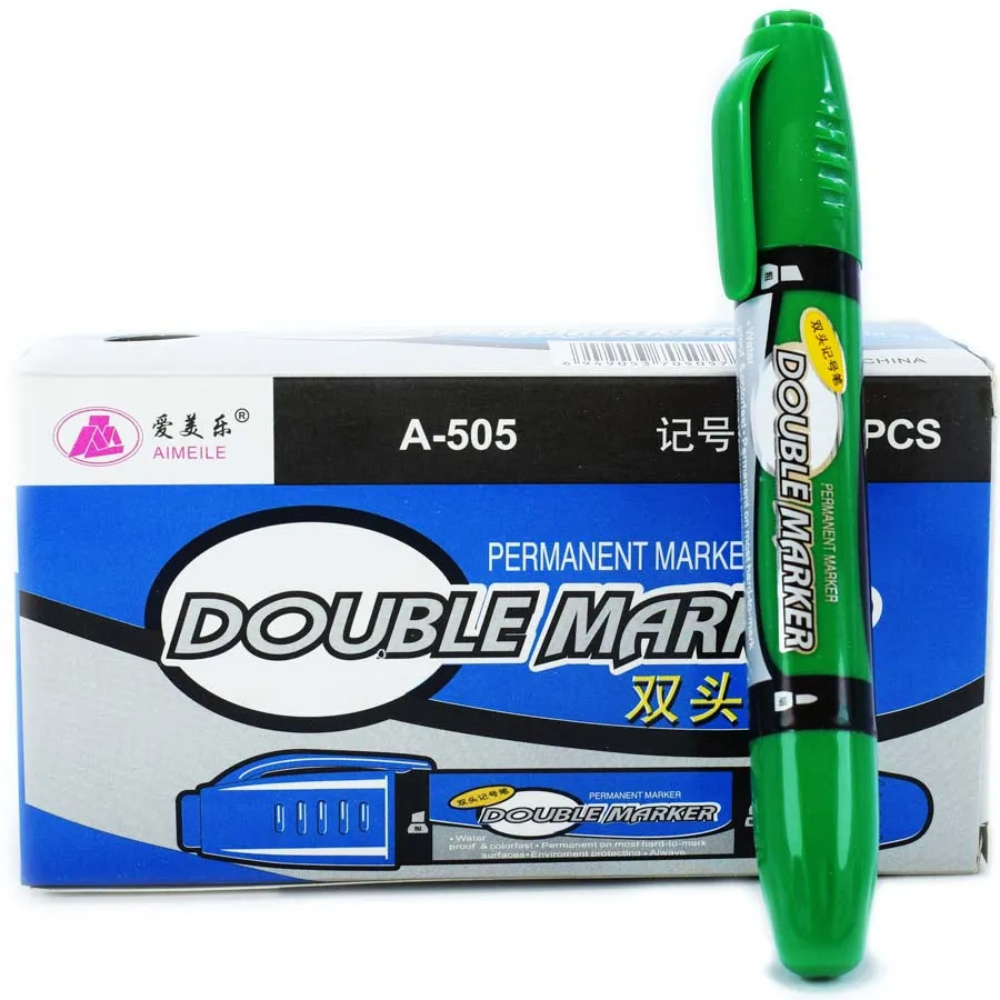 Marcador Doble Punta (Verde)