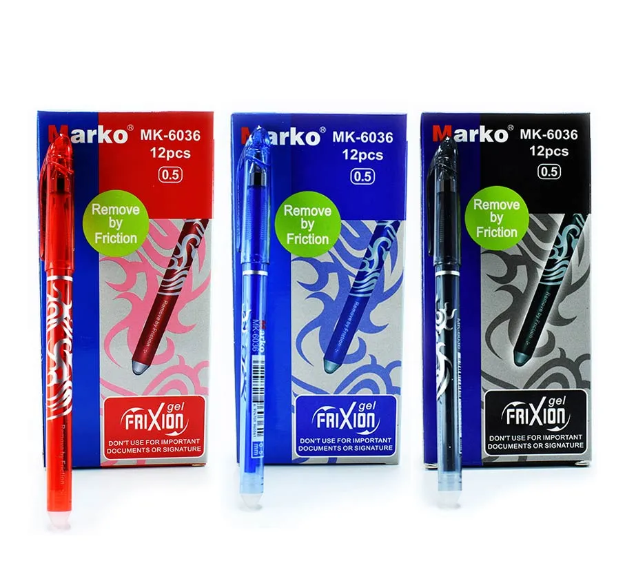 Boligrafo Borrable Marko 12 Unidades
