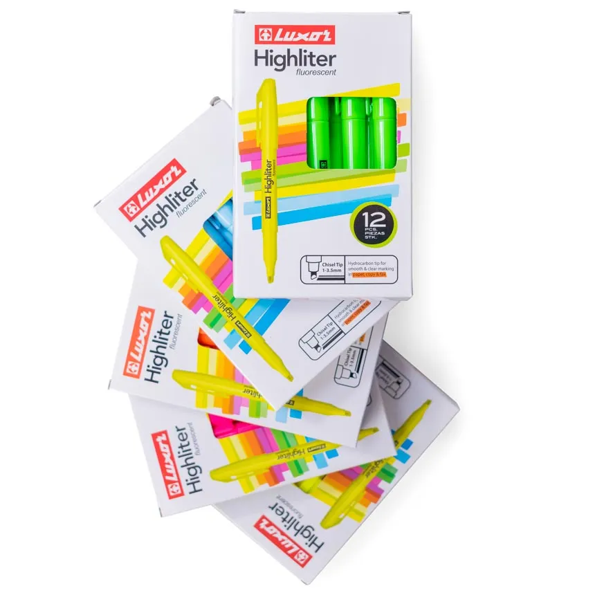 Resaltador LUXOR Delgado 12u